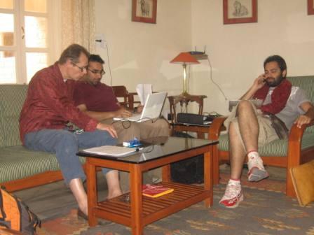 Production meeting with Indian Crew Production meeting with Indian Crew